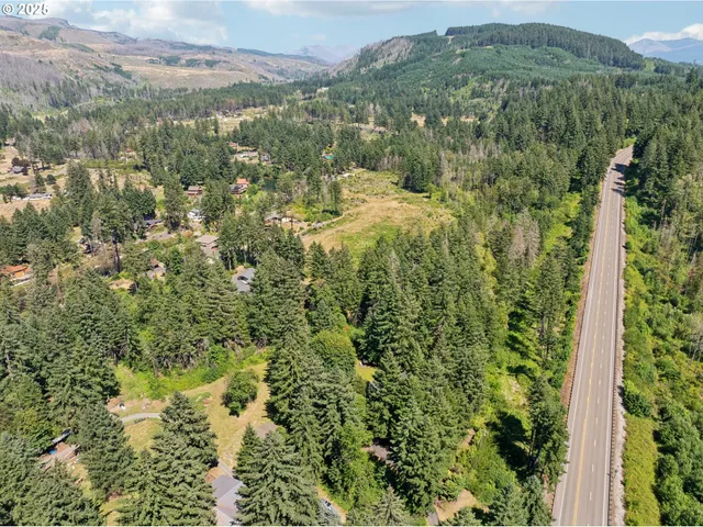 a view of a lake with mountains in the background