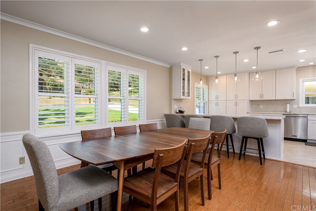 12430 Beverly Drive Whittier, CA 90601 - Photo 5 of 31 a view of a dining room with furniture and wooden floor