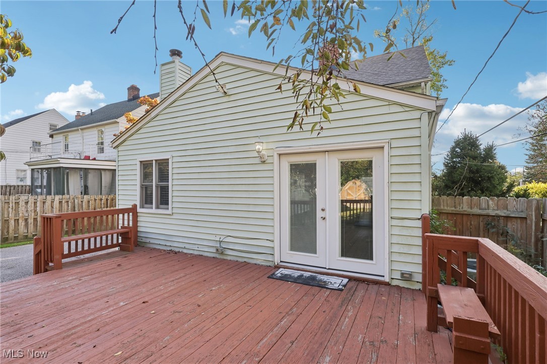 1503 Oakmount Road South Euclid, OH 44121 - Photo 50 of 50 Wooden deck with french doors
