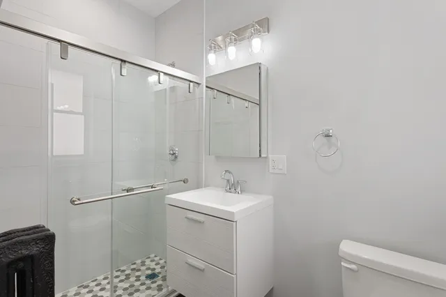 a picture of a bench in front of door