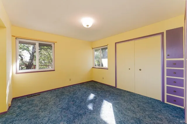 a view of backyard with green space