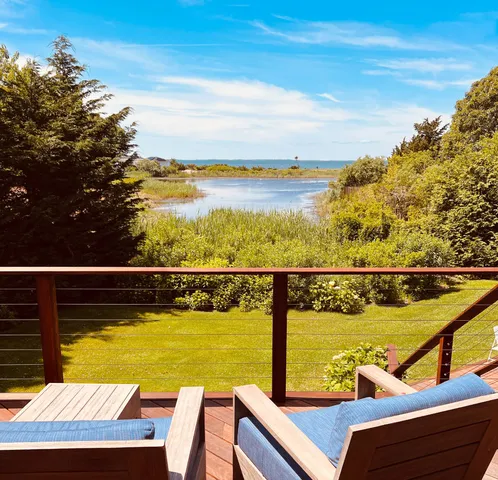 a view of ocean from a balcony
