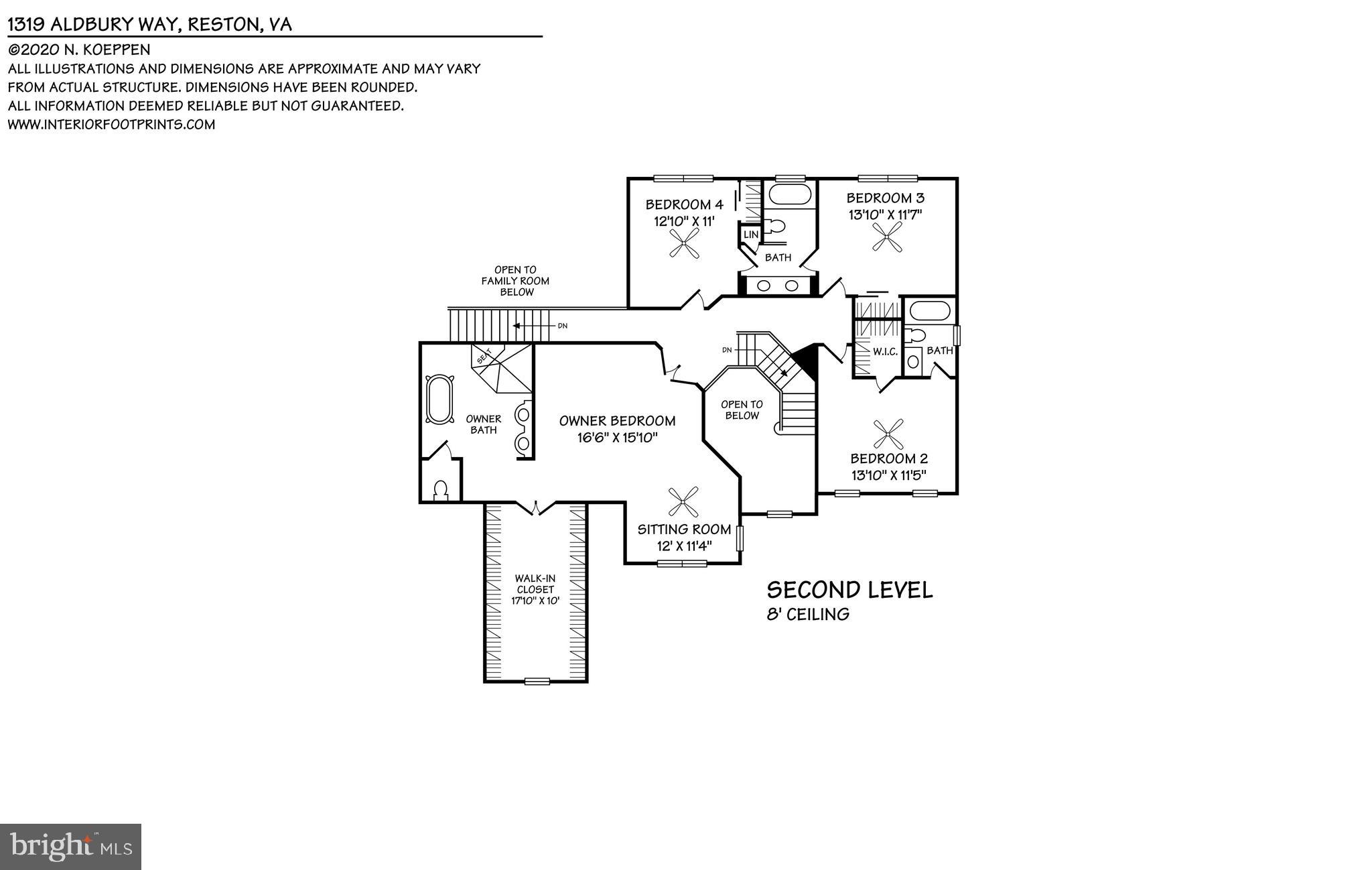 1319 Aldbury Way Reston, VA 20194 - Photo 77 of 78 upper level floor plans