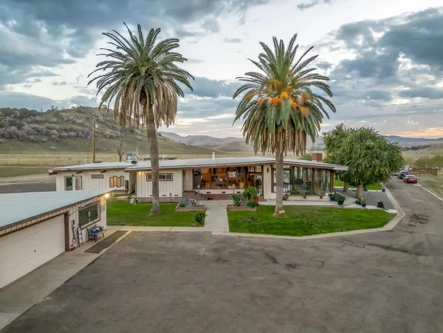 a view of a lake in middle of the town