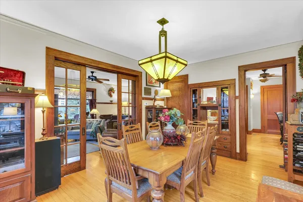a kitchen with stainless steel appliances a stove a refrigerator and a refrigerator