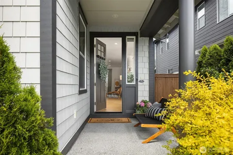 a view of porch with seating space