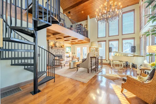 an outdoor space with patio