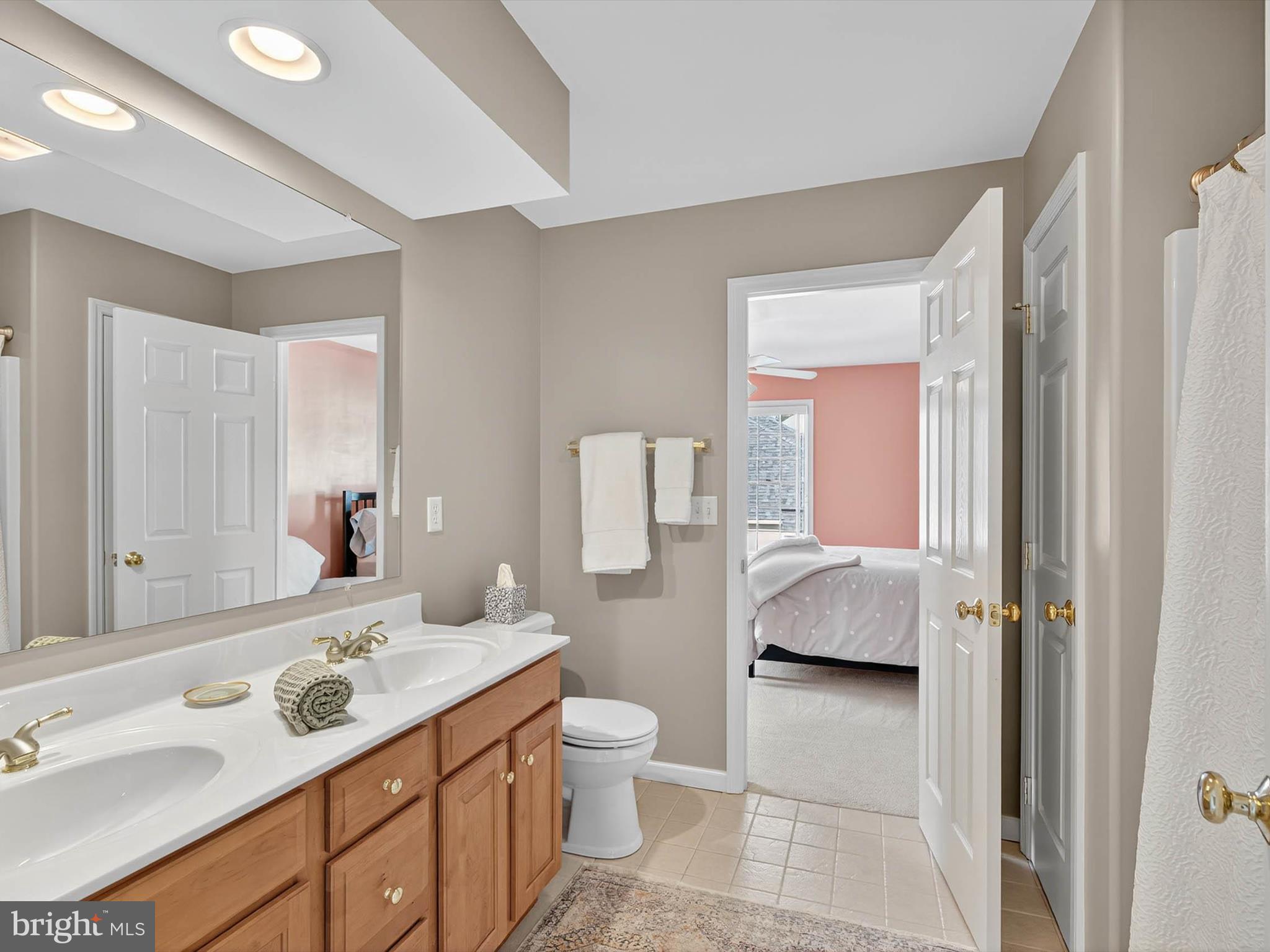 213 Barkay Crossing Lititz, PA 17543 - Photo 75 of 112 a en suite bathroom with a double vanity sink a mirror and a shower