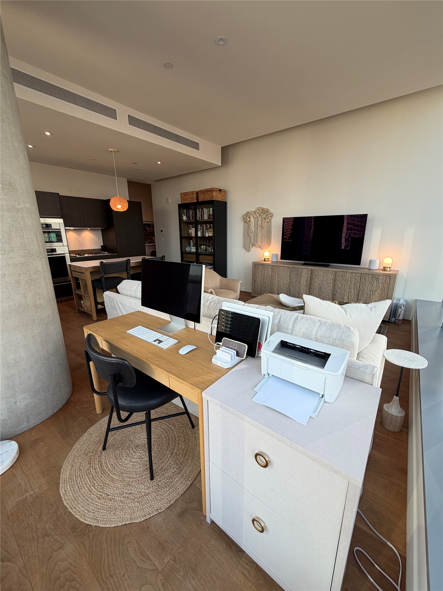 210 Lavaca Street, Unit 2013 Austin, TX 78701 - Photo 7 of 26 Home office with dark wood finished floors