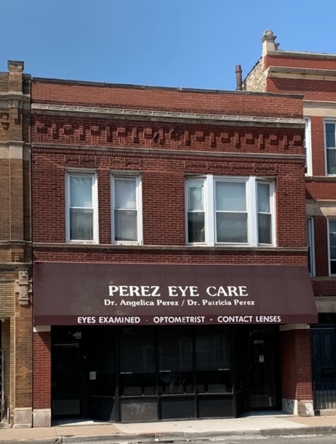 a front view of a building