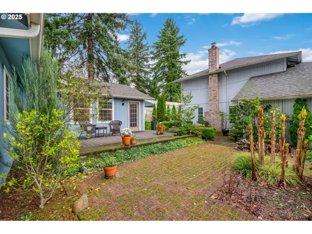 a house view with a seating space