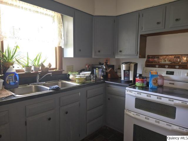 201 Laurel Street Elvaston, IL 62334 - Photo 2 of 17 a kitchen with appliances a sink and cabinets