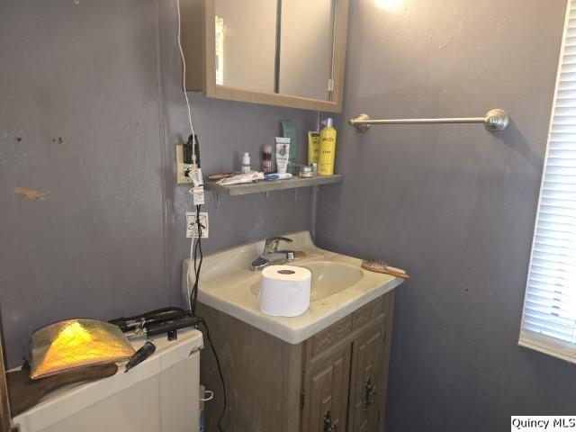 201 Laurel Street Elvaston, IL 62334 - Photo 8 of 17 a bathroom with a sink and cabinets