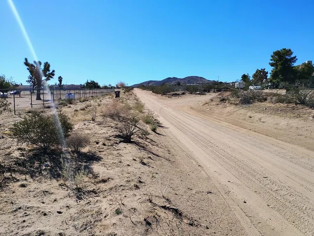 a view of a beach with a mountain