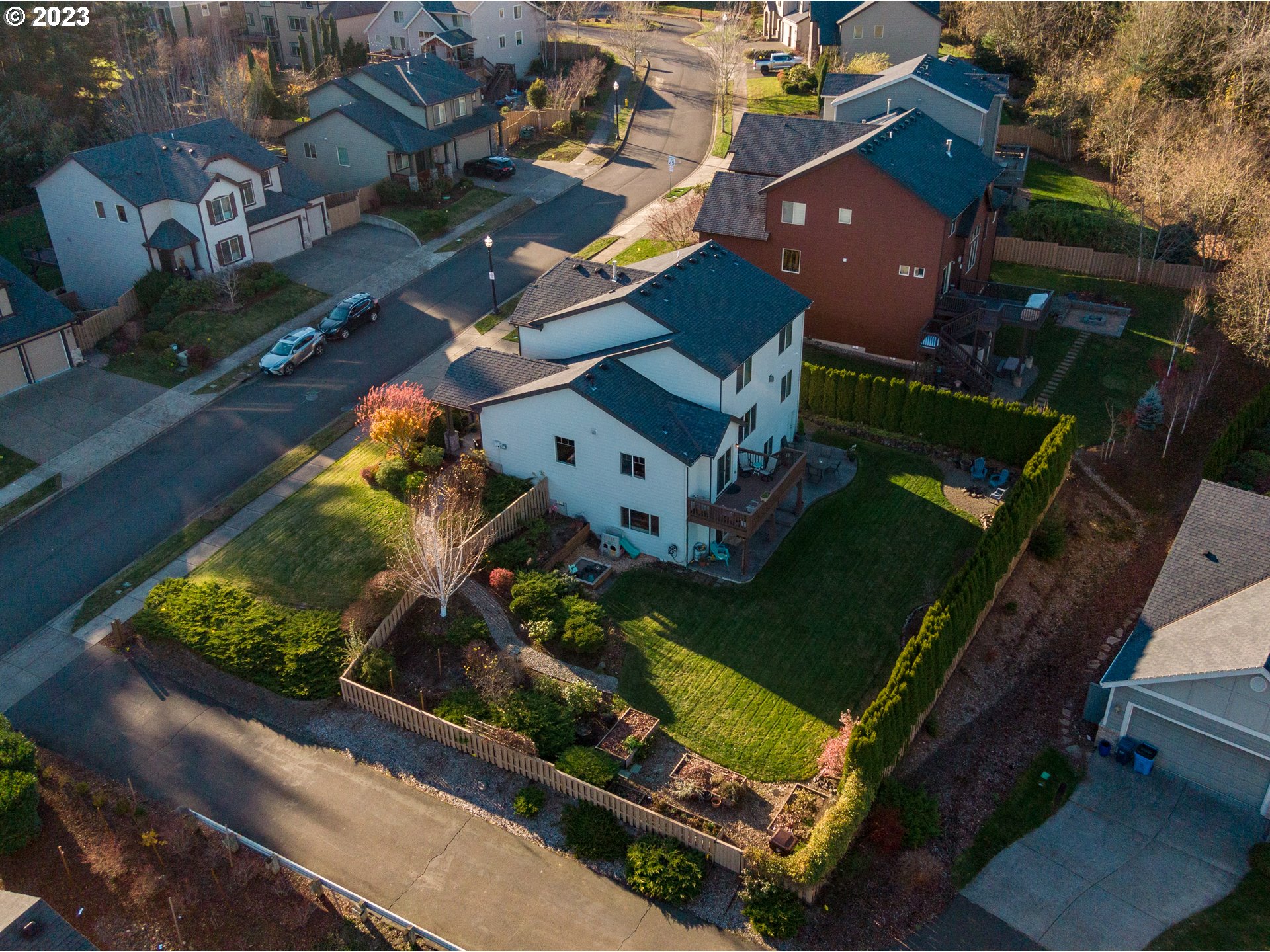 2909 Northwest Hill Street Camas, WA 98607 - Photo 39 of 42 an aerial view of a residential houses with yard