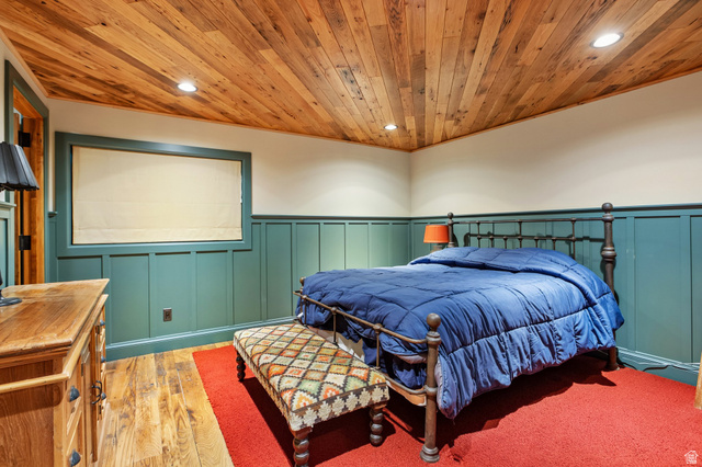 10205 East Moose Loop Road Salt Lake City, UT 84121 - Photo 31 of 50 Room featuring a wood-finish plank ceiling and recessed lighting