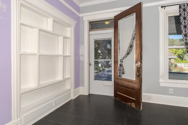 a view of front door with hallway