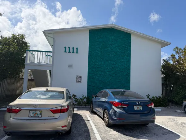 a car parked in front of a house