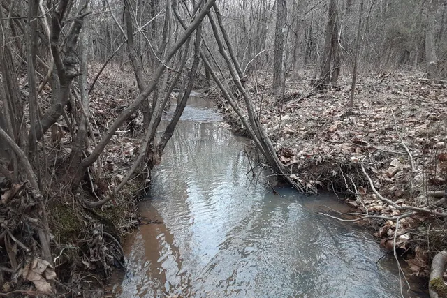 a view of water with mountain view