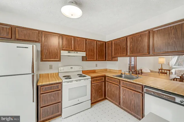 a kitchen with a sink dishwasher stove and refrigerator