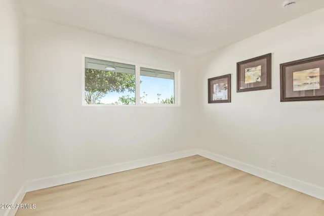 an empty room with a window