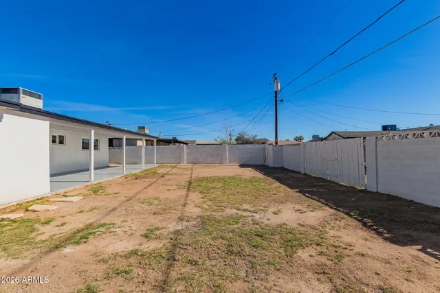a backyard of a house