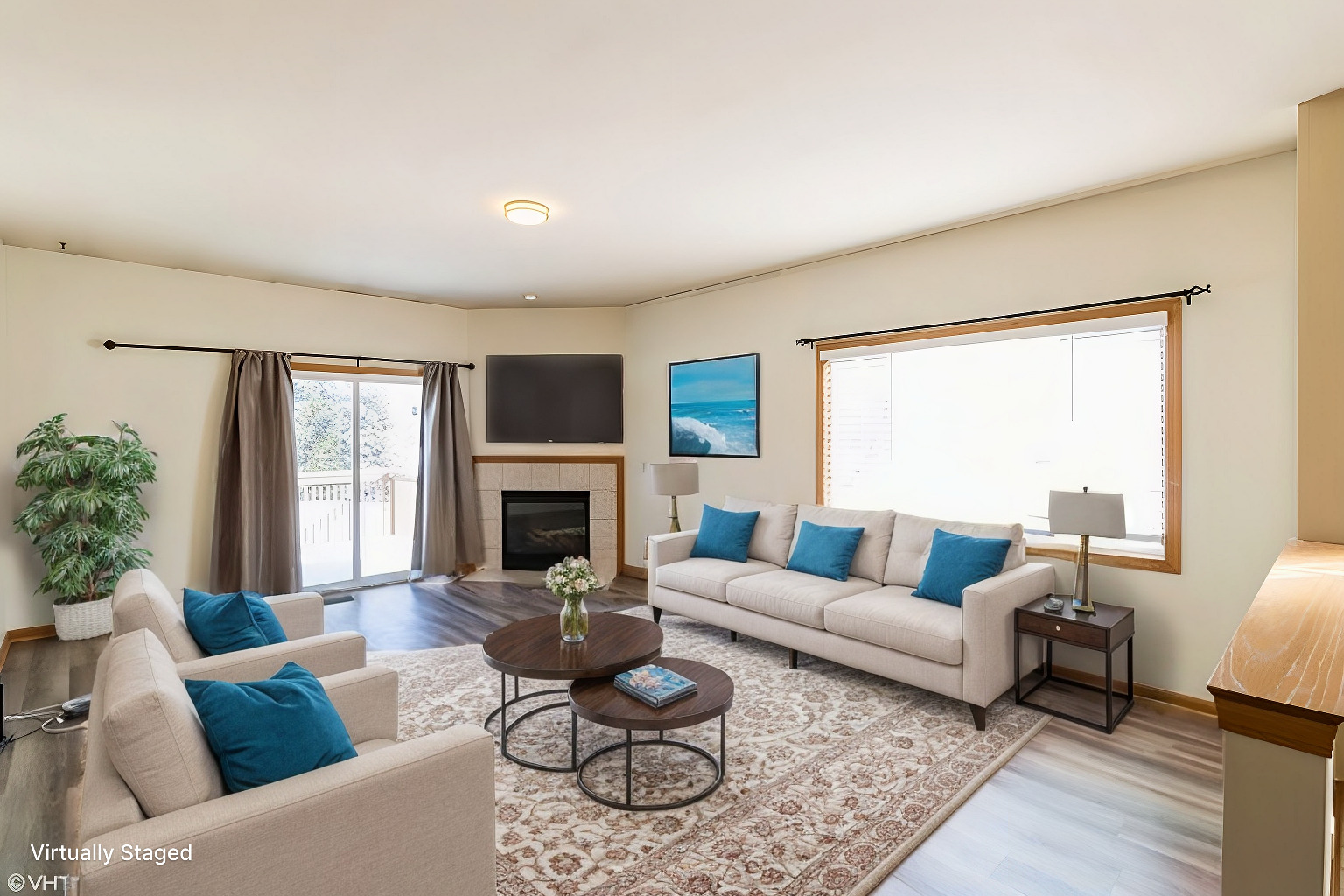 1326 Dancing Bear Lane Elgin, IL 60120 - Photo 12 of 28 a living room with furniture a fireplace and a large window