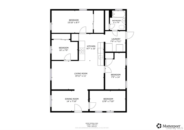 a picture of a bench in front of a wall