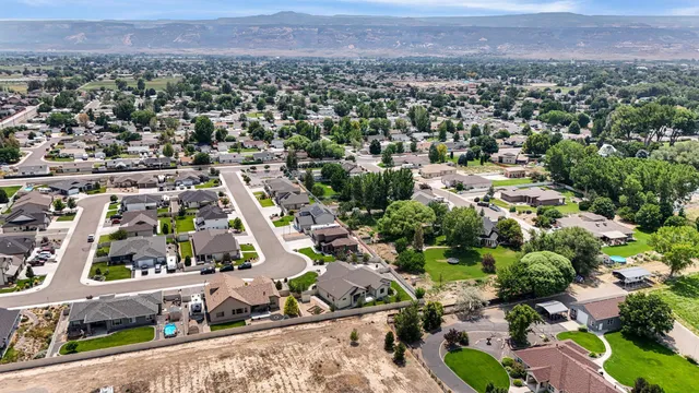 an aerial view of multiple house
