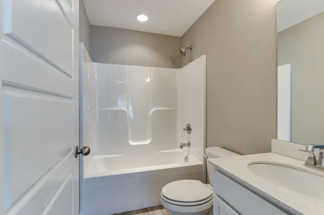 a view of a bathroom from a room