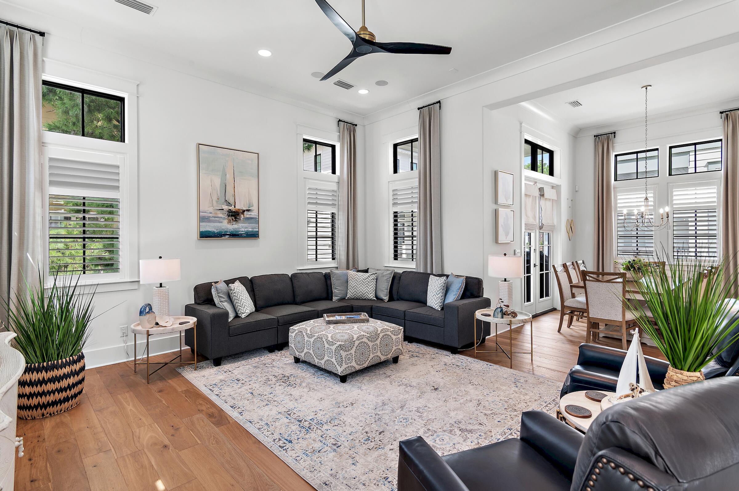 71 Grande Pointe Drive Inlet Beach, FL 32461 - Photo 22 of 48 a living room with furniture potted plant and a window