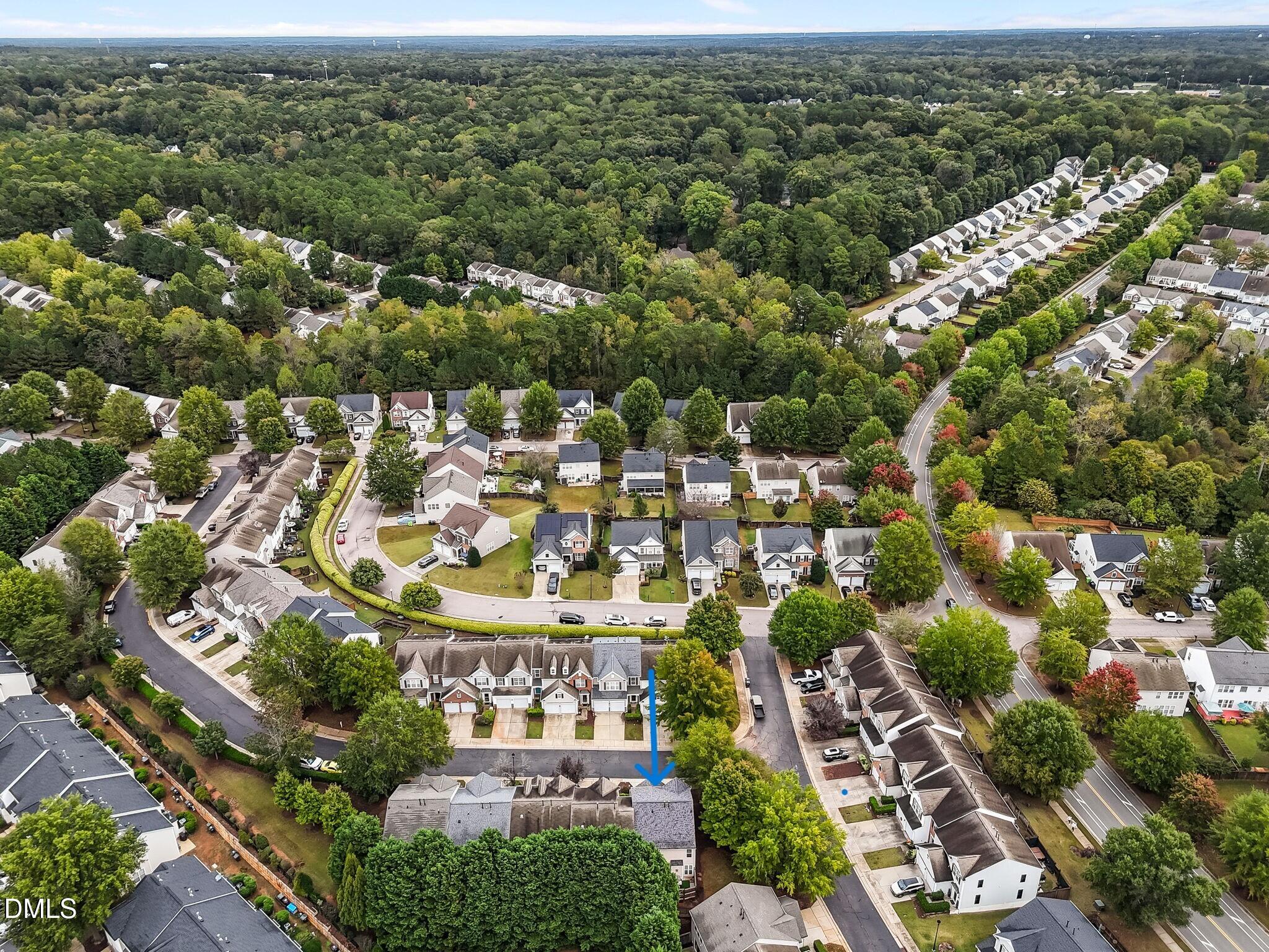 7805 Jeffrey Alan Court Raleigh, NC 27613 - Photo 38 of 46 an aerial view of residential houses with city view