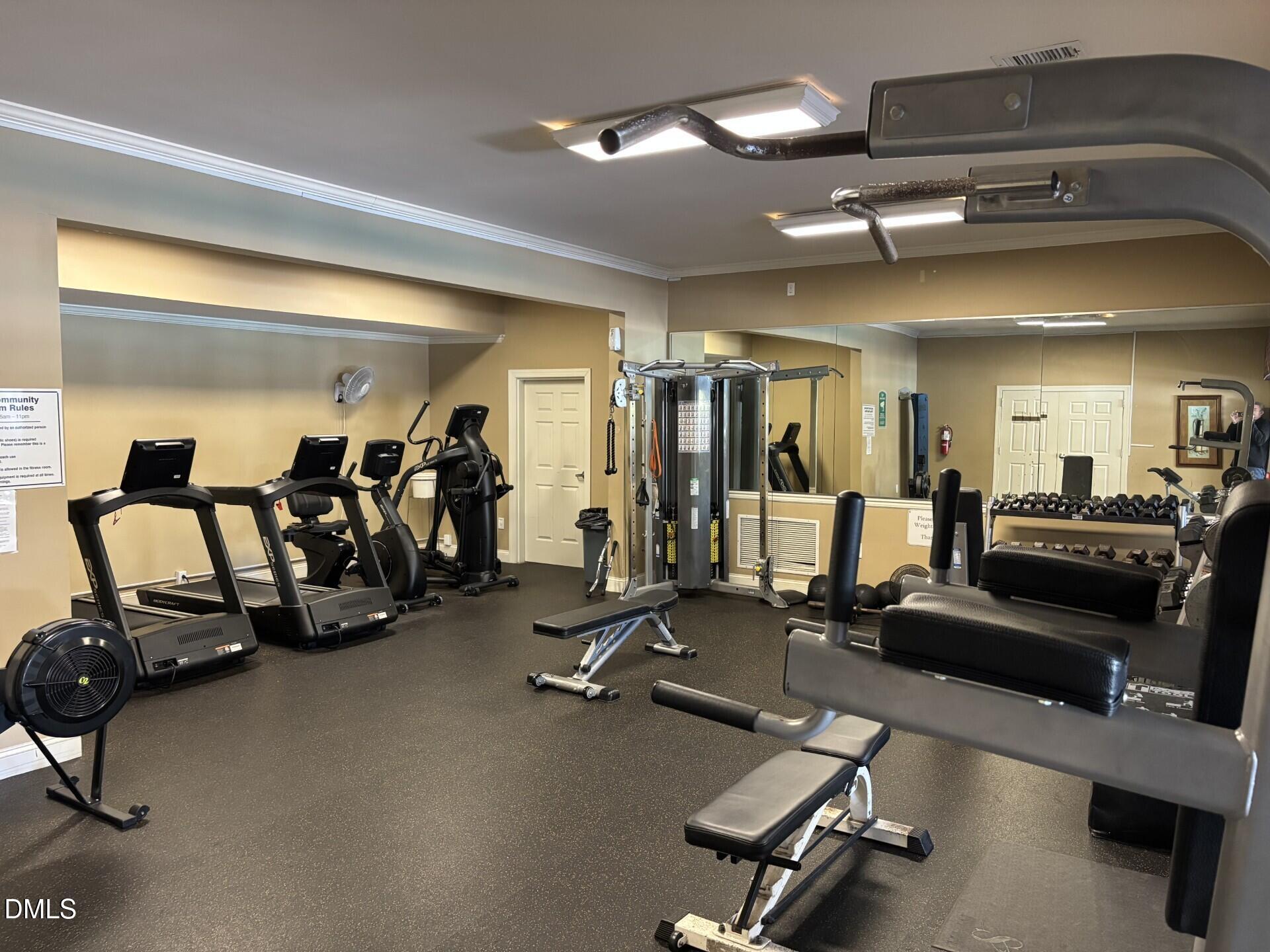 7805 Jeffrey Alan Court Raleigh, NC 27613 - Photo 46 of 46 a view of a room with gym equipment