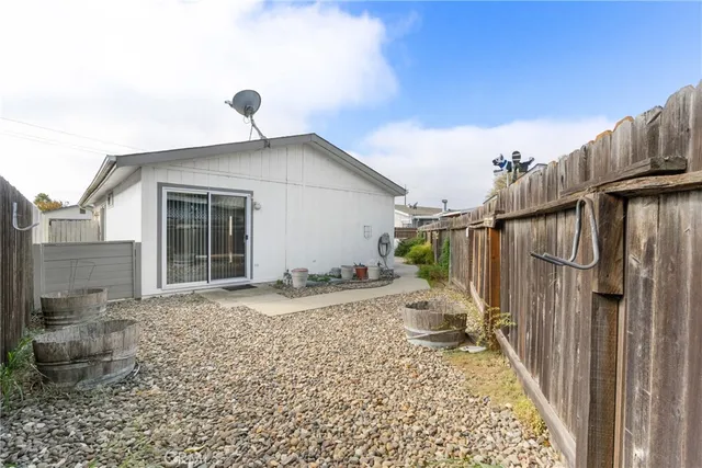 a view of a house with a patio