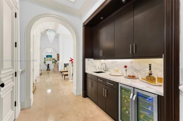 a spacious bedroom with a bed and a couch