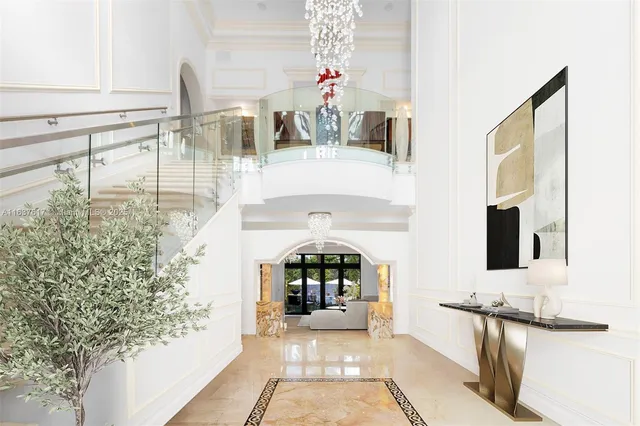 a view of a living room and dining room