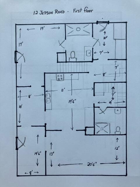 12 Jepson Road New Sweden, ME 04762 - Photo 41 of 55 First floor dimensions