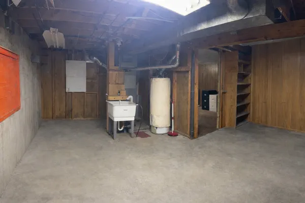 a view of storage and utility room
