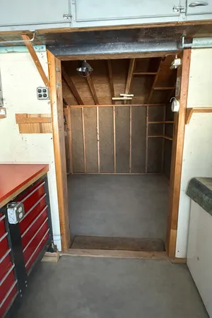 a room with furniture and closet