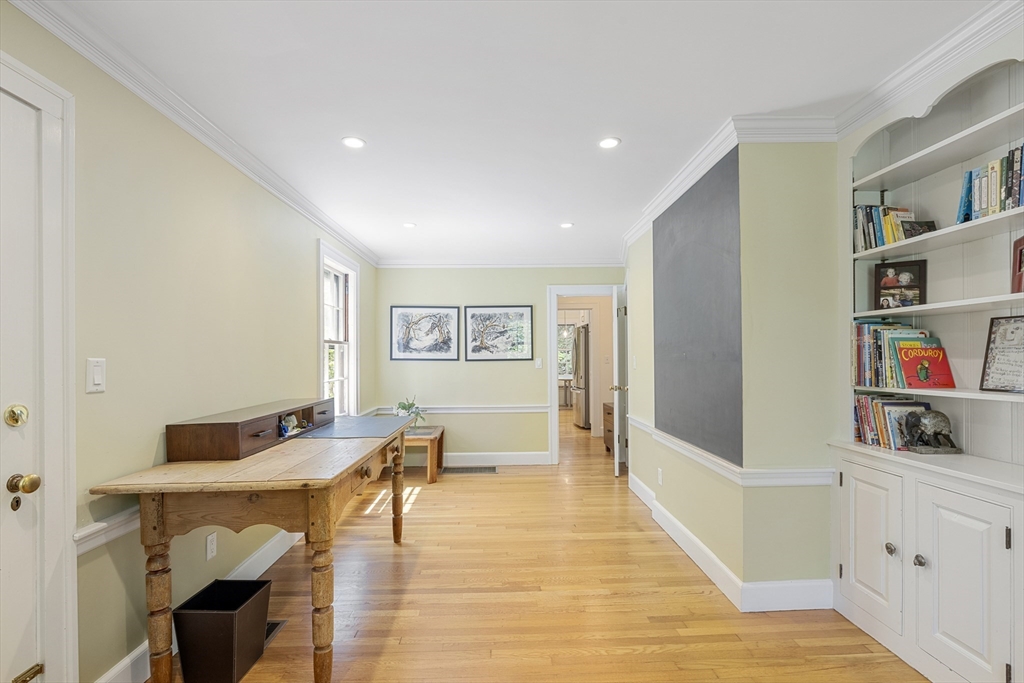 208 Rutledge Road Belmont, MA 02478 - Photo 14 of 34 a living room with furniture and a wooden floor