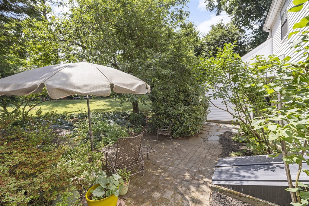 208 Rutledge Road Belmont, MA 02478 - Photo 32 of 34 a garden view with a seating space