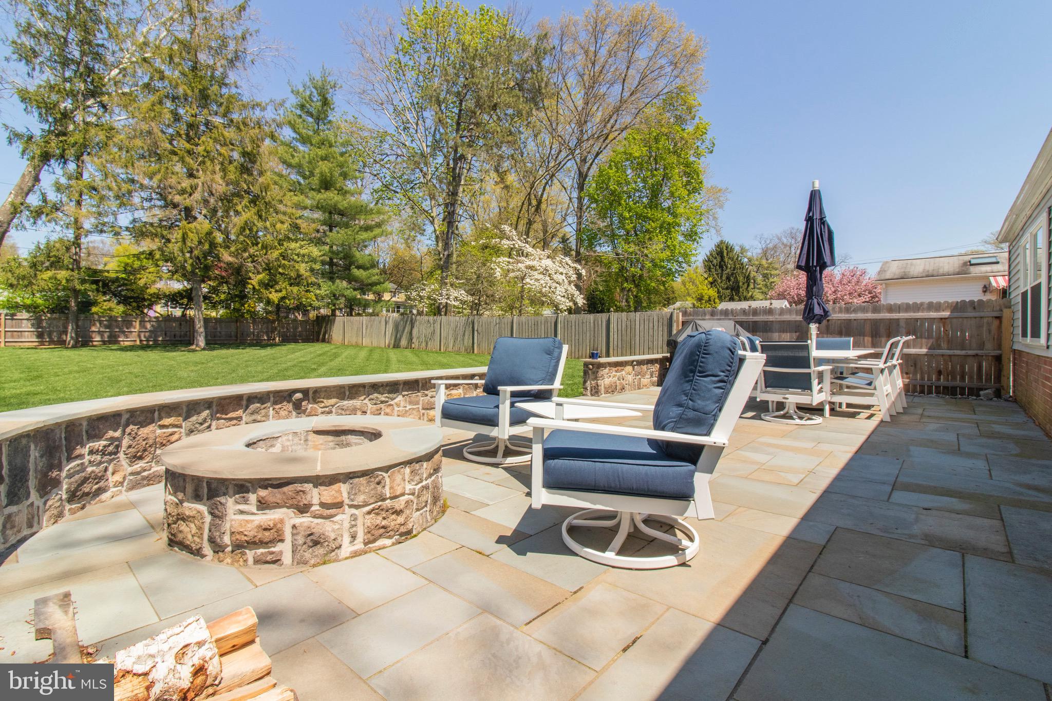 121 Atwood Road Glenside, PA 19038 - Photo 16 of 30 Patio with Fire Pit