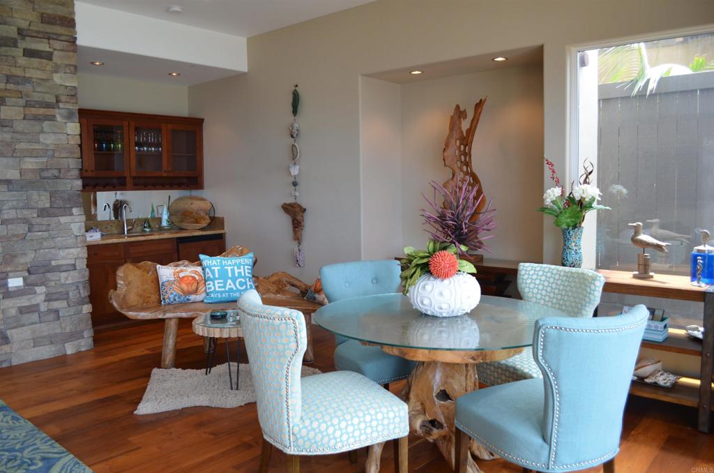378 Neptune Avenue Encinitas, CA 92024 - Photo 26 of 45 a dining room with furniture and wooden floor