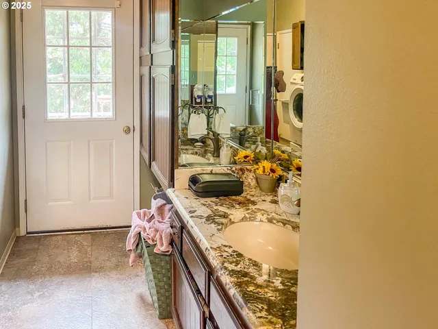 a bathroom with a sink and a toilet