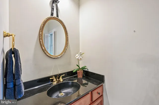 a view of an empty room with storage