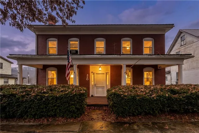 a front view of a house