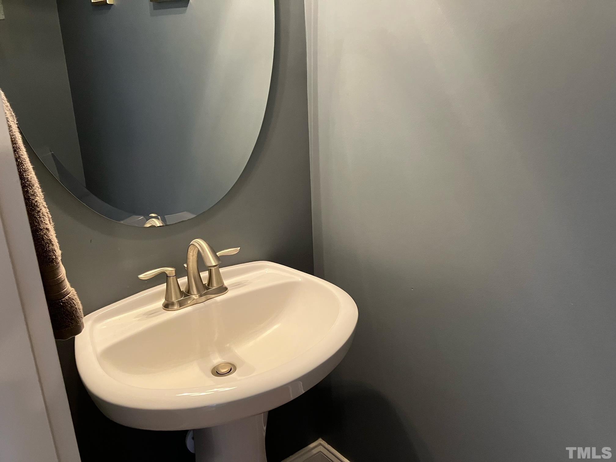 7733 Pegram Street Willow Spring, NC 27592 - Photo 14 of 34 a bathroom with a sink and mirror