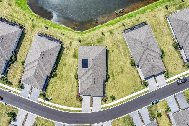 a aerial view of a garden