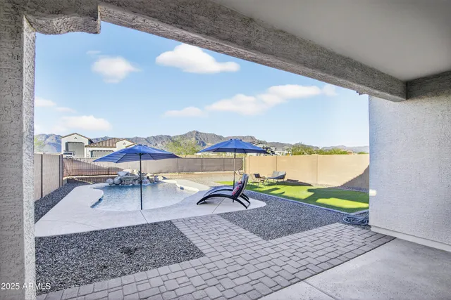 a view of outdoor space with seating area