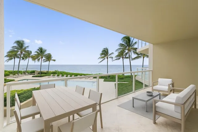a view of an outdoor sitting area
